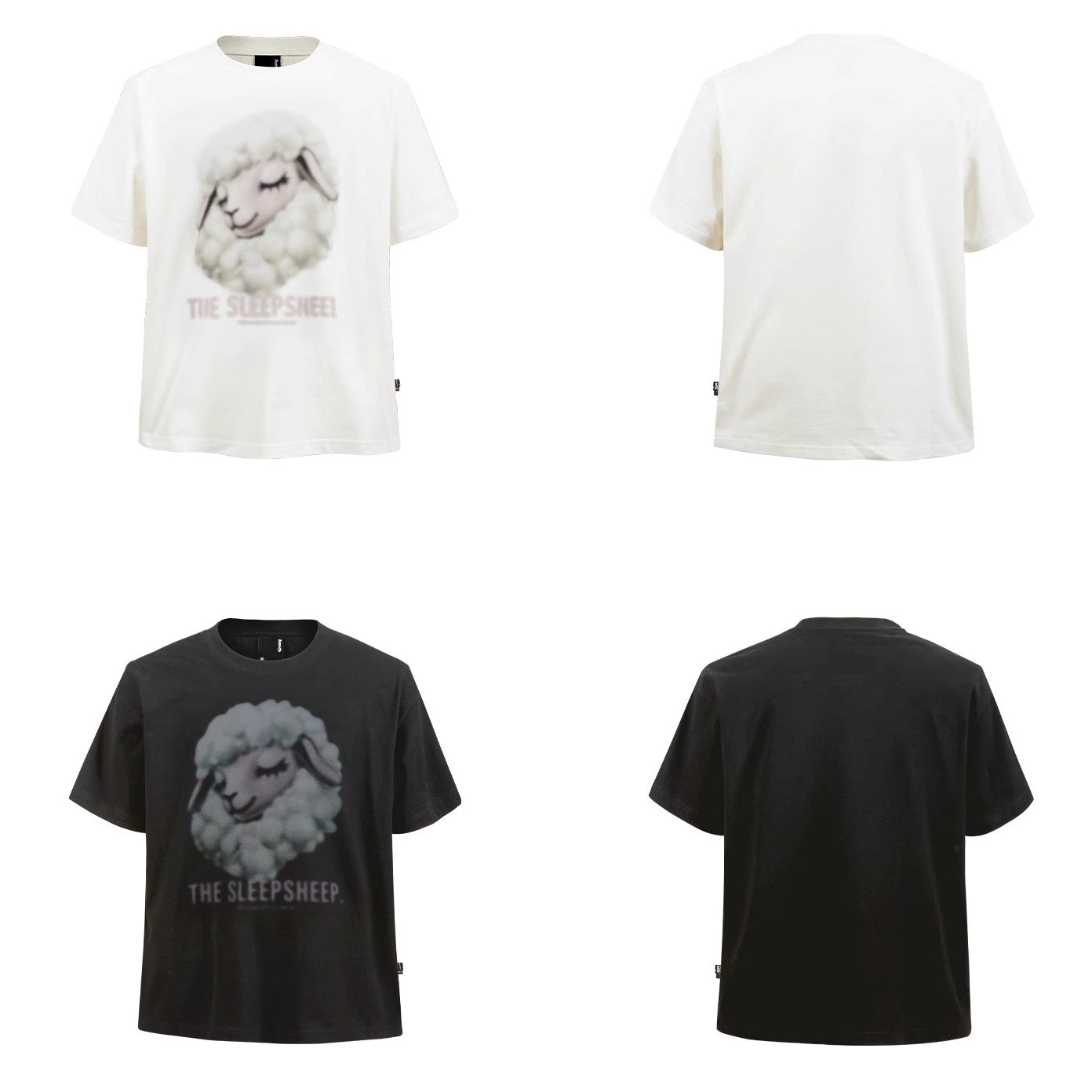 Cartoon Sheep Print T-shirts MB7366