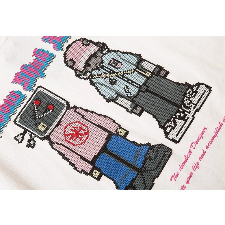 Retro Cartoon Love Print T-shirt NH7006