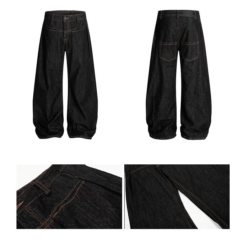 I Line Pleats Banana Curve Jeans BL1048