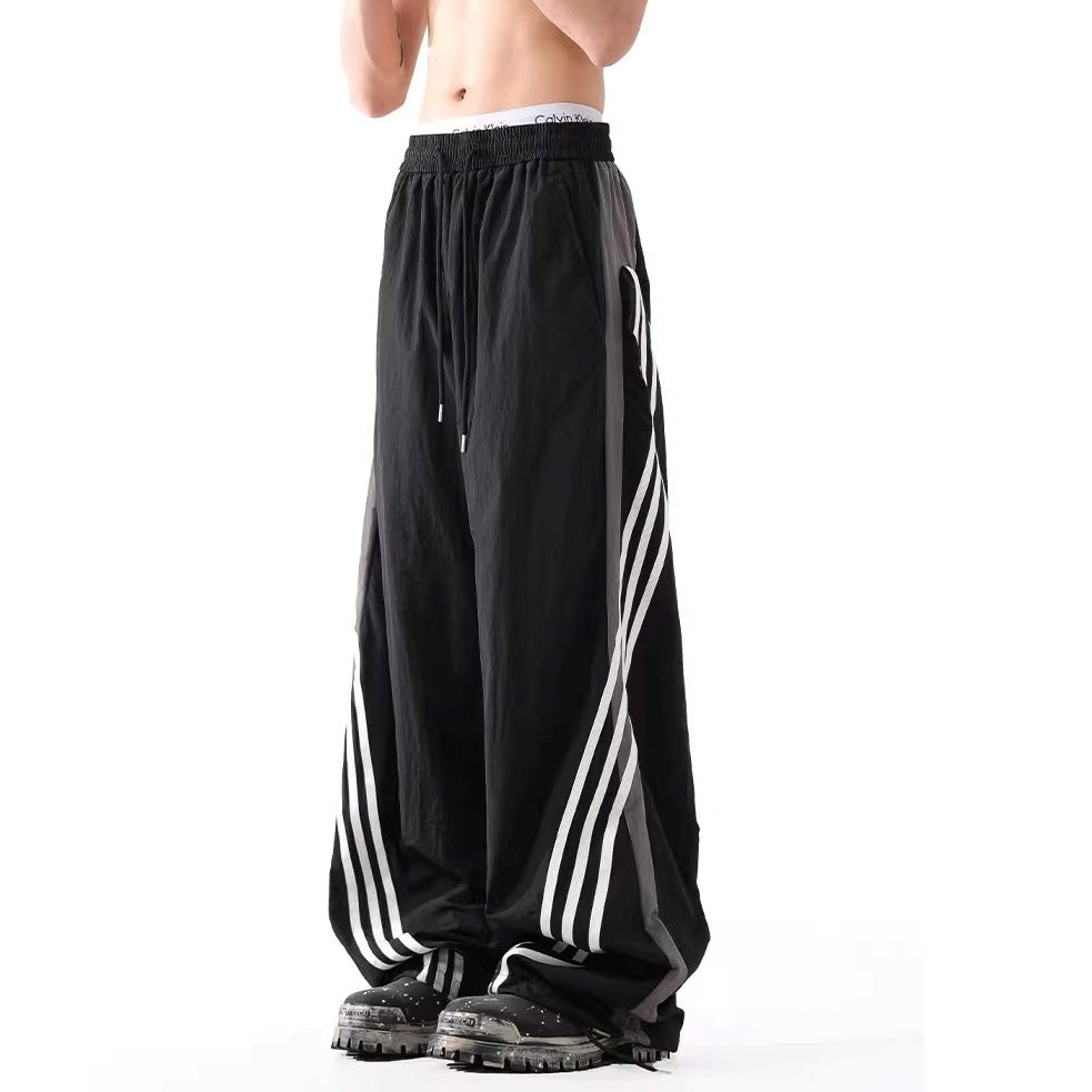 Diagonal Lines Loose Paratrooper Pants BL1035
