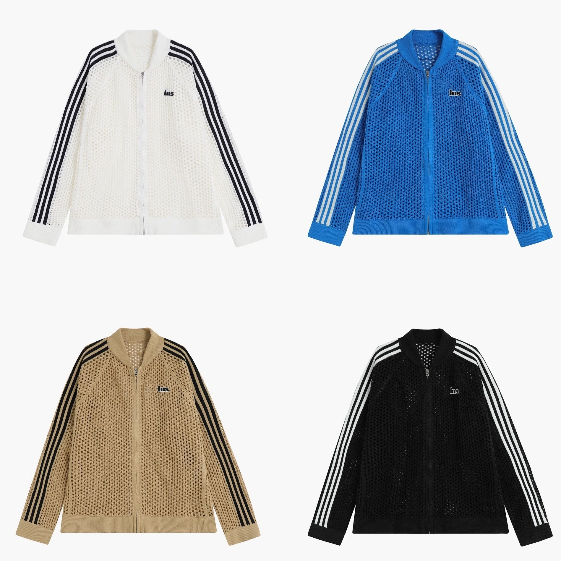 Raglan Mesh Cutout Cardigan Jacket IN7076