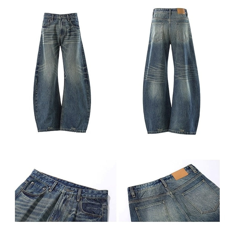 Vintage Wash Distressed Curve Jeans BL1047