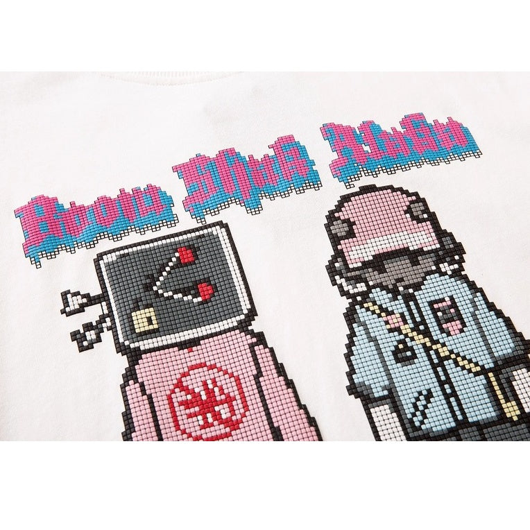 Retro Cartoon Love Print T-shirt NH7006