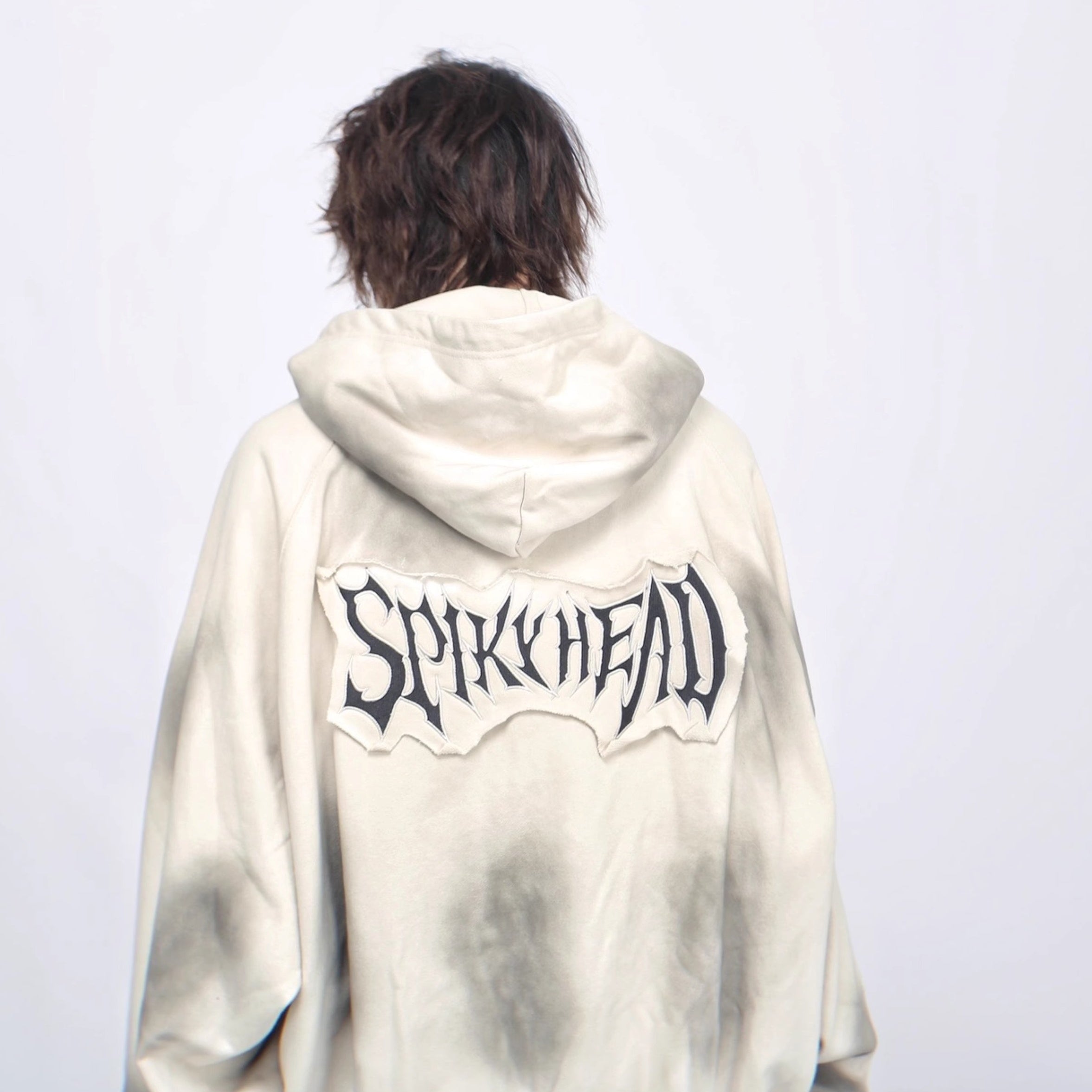 Vintage Distressed Hooded Zip-up Jacket MB7376