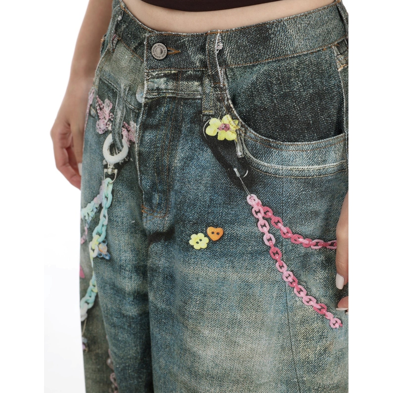Direct Spray Candy Chain Print Jeans IN7061