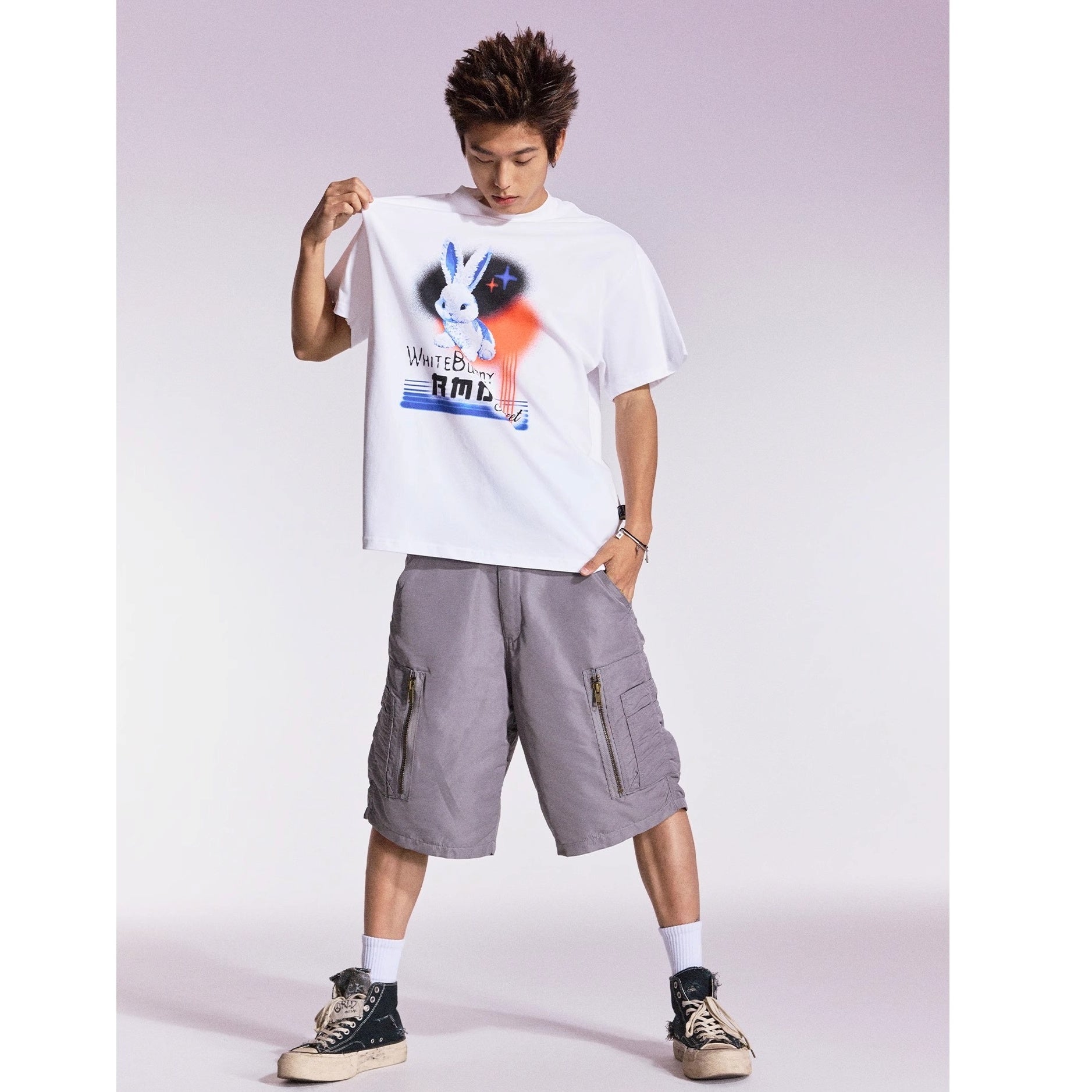 White Rabbit Print T-shirt MB7363