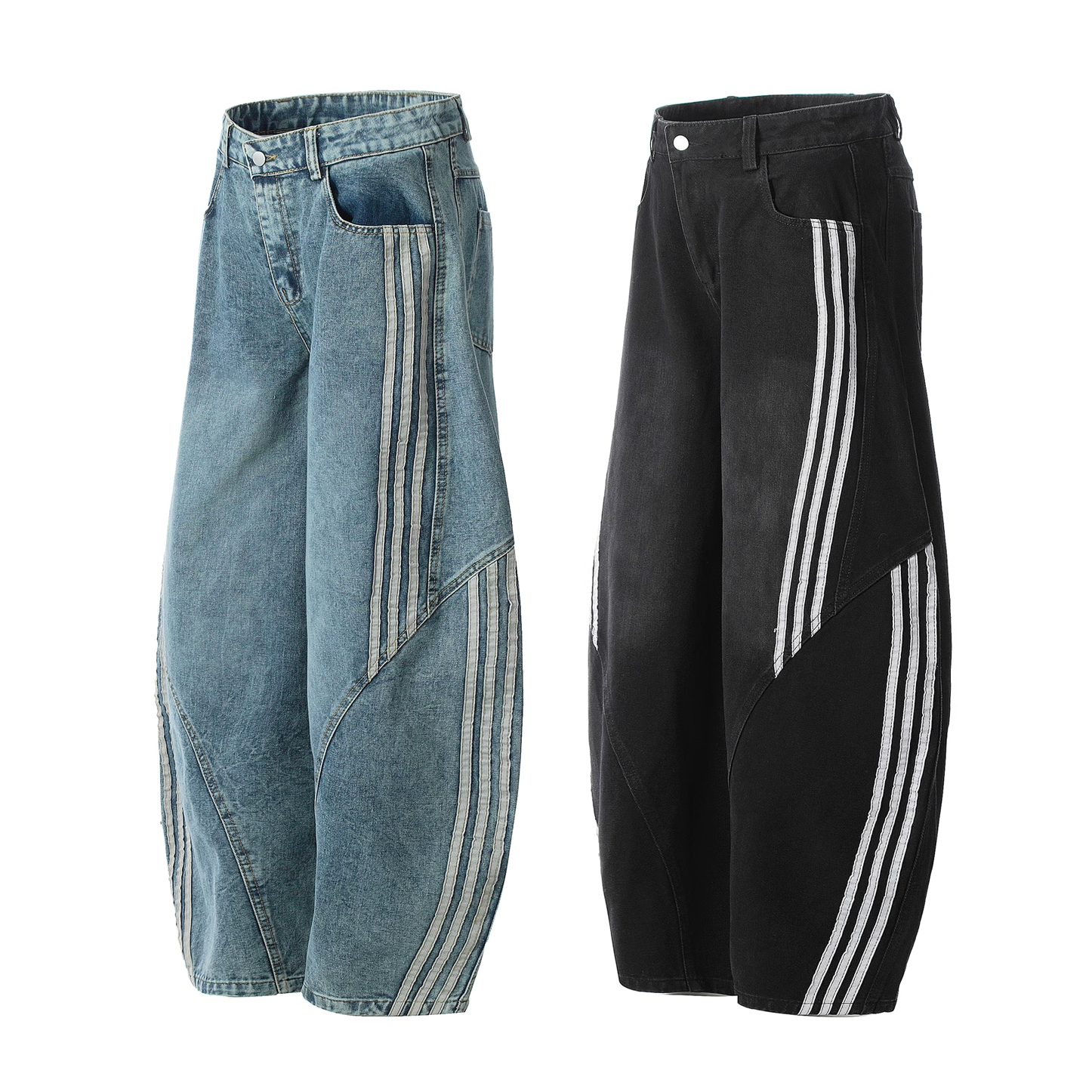 Side Striped Wide Curve Jeans EAT150
