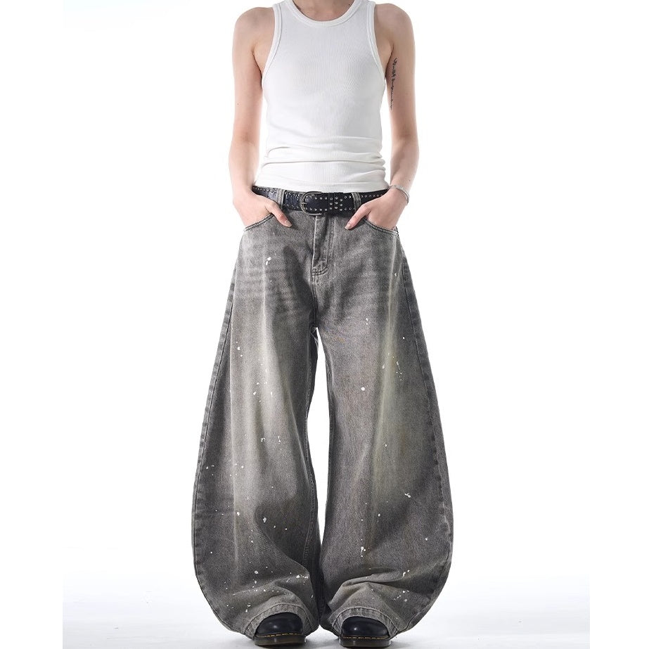 Splash Wash Vintage Wide-Leg Curve Jeans MB7370