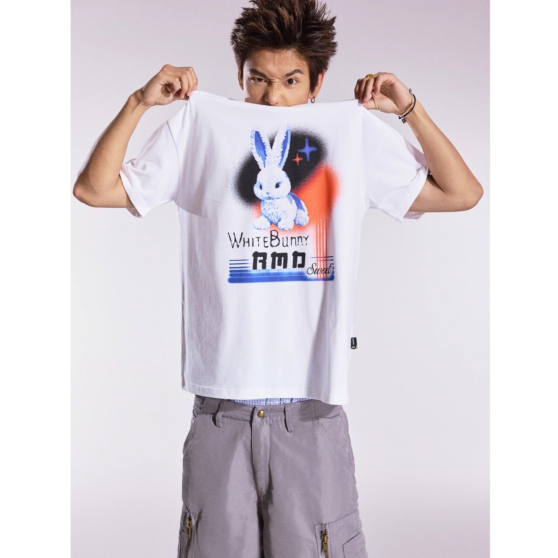 White Rabbit Print T-shirt MB7363