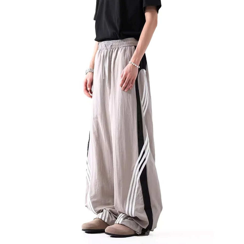 Diagonal Lines Loose Paratrooper Pants BL1035