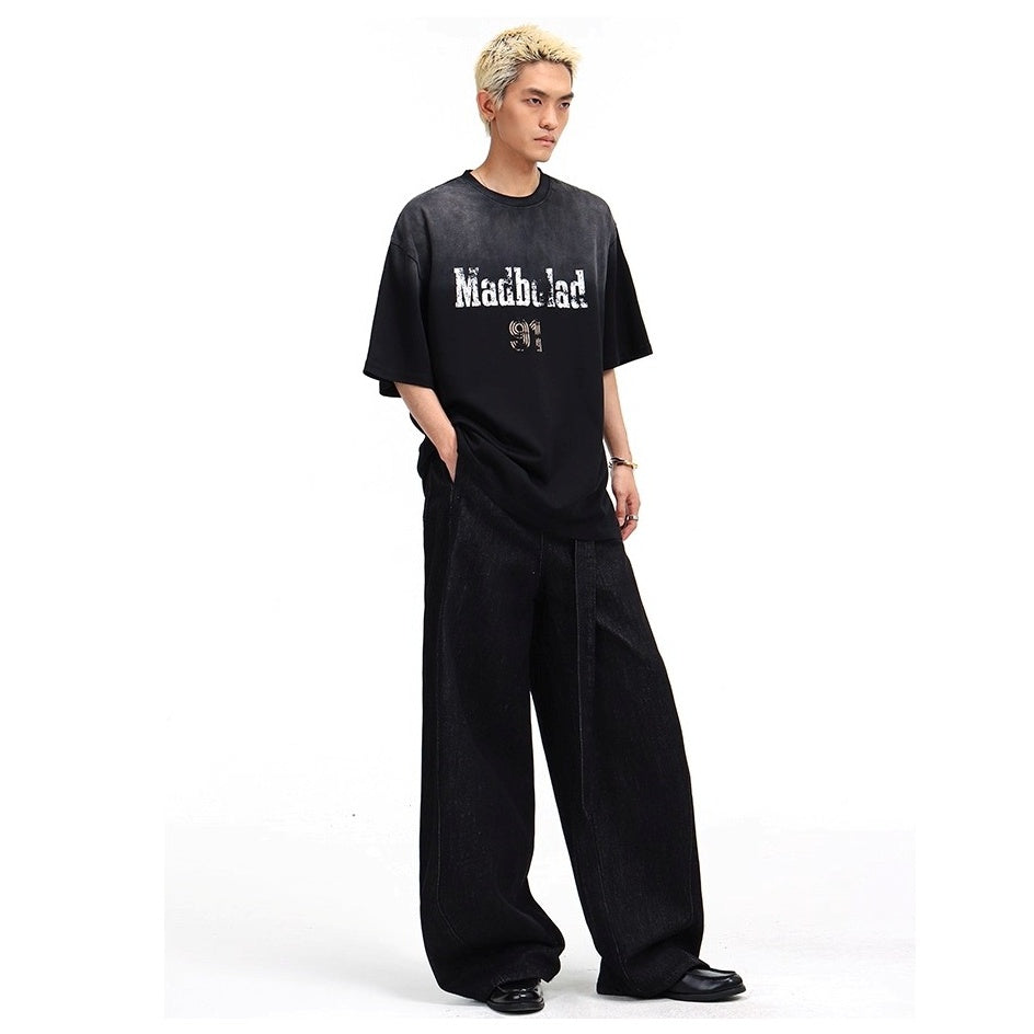 Distressed Washed Printed T-shirt BL1046