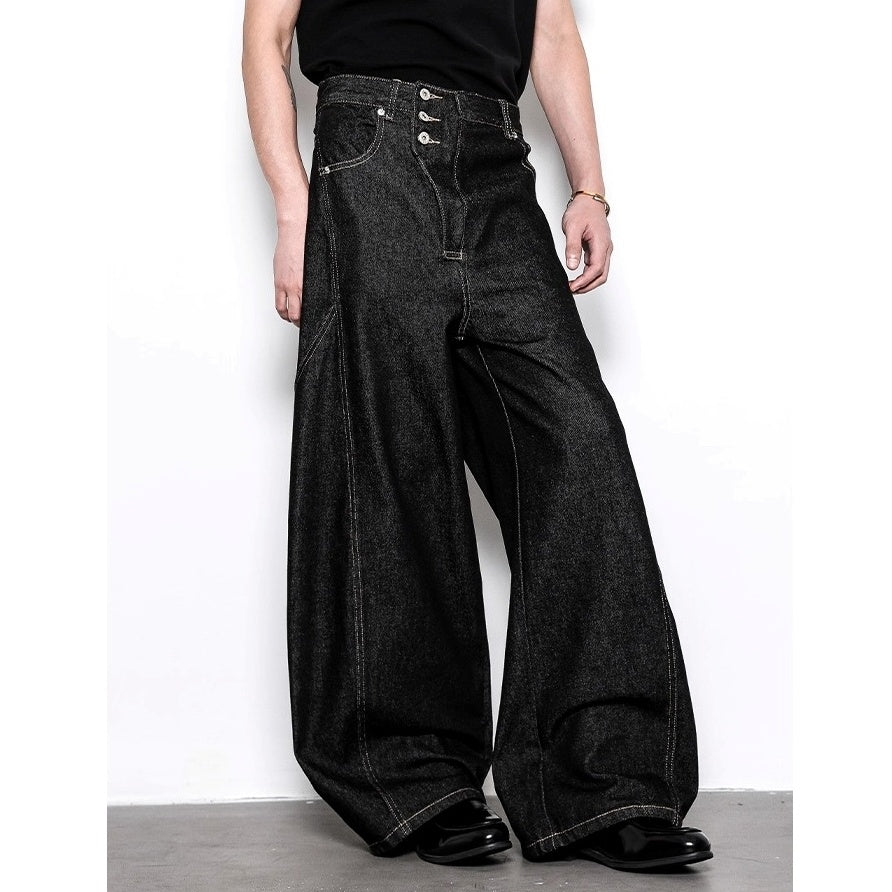 Loose A-line Wide Buggy Jeans BL1026