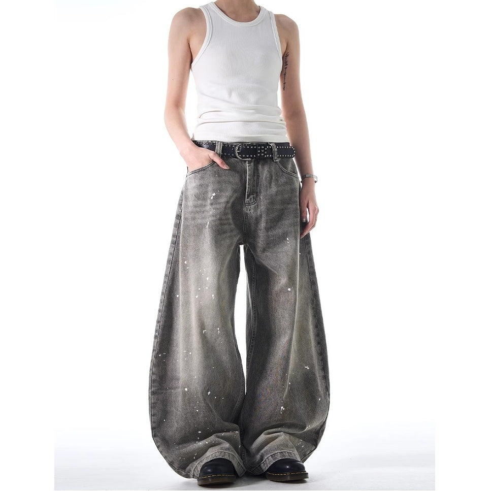 Splash Wash Vintage Wide-Leg Curve Jeans MB7370
