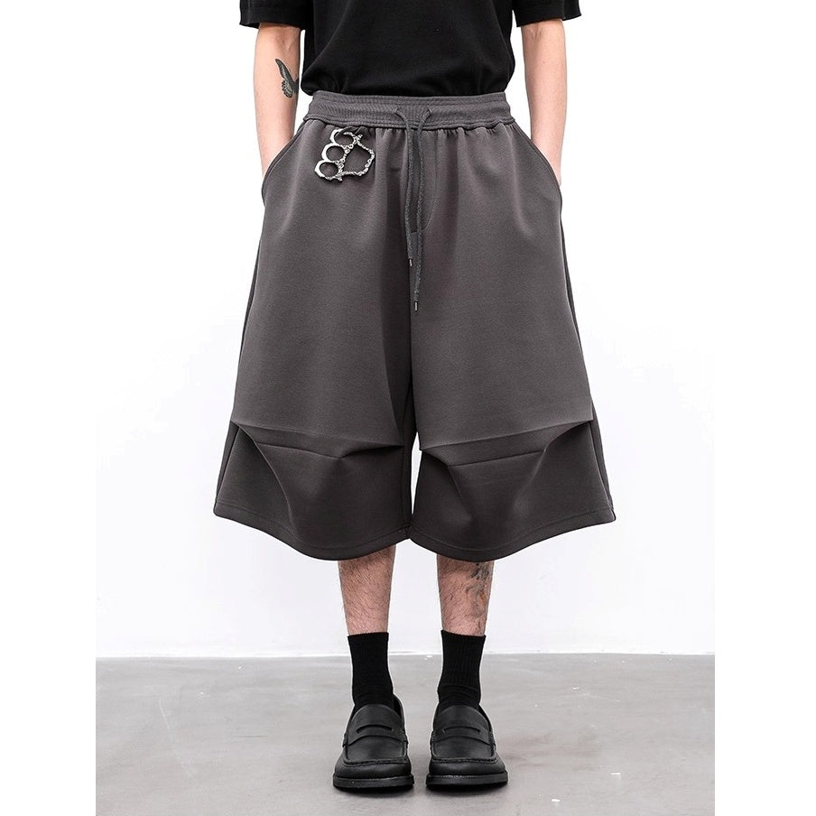 Pleated Air Layer Scimitar Cropped Sweatpants BL1006