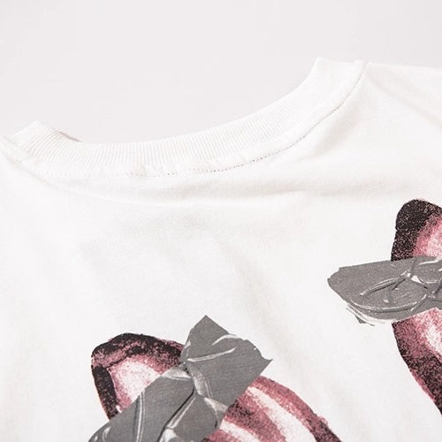 Bunny Girl Print Loose T-shirt NH7008