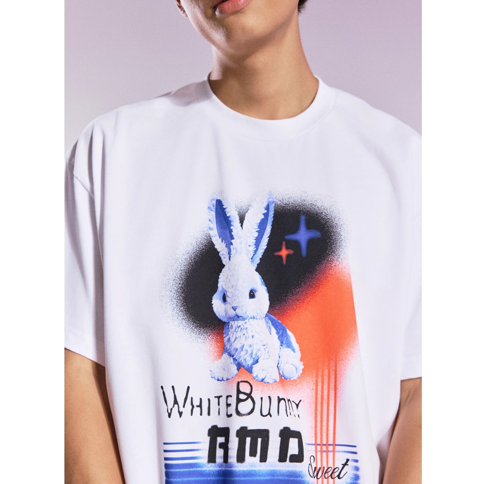 White Rabbit Print T-shirt MB7363