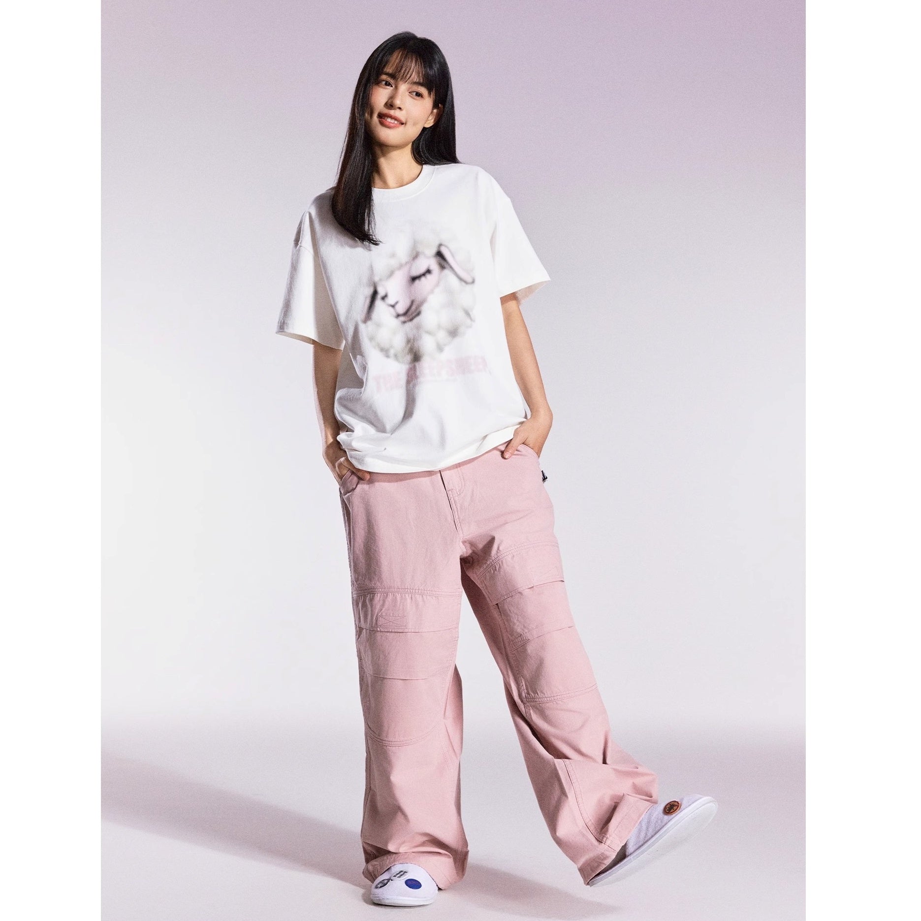 Cartoon Sheep Print T-shirts MB7366