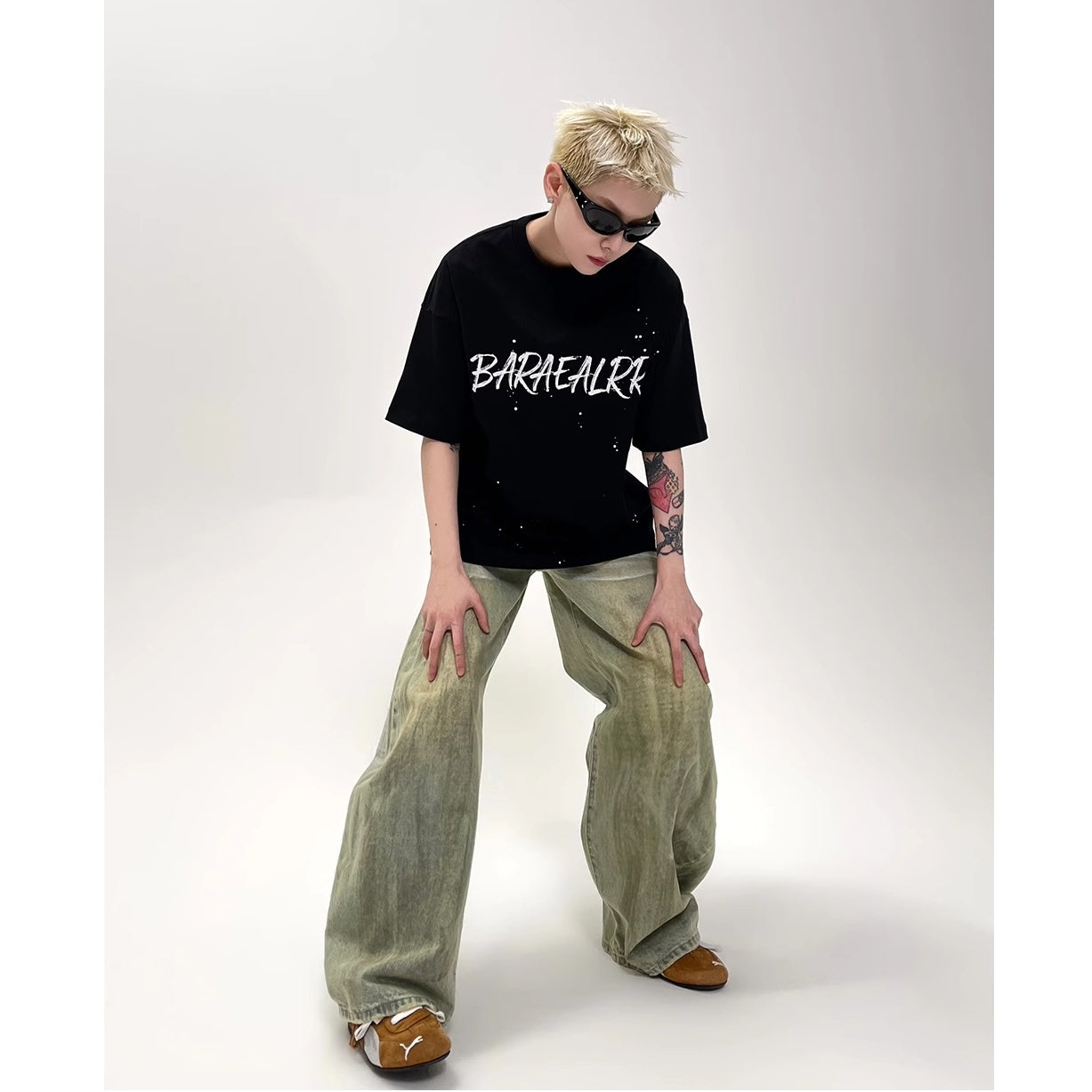 Splash Ink Letter T-Shirt EAT153