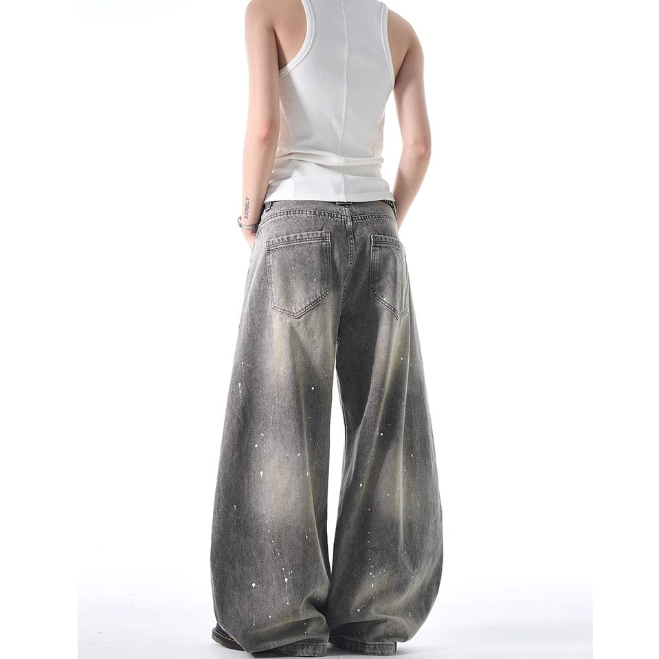 Splash Wash Vintage Wide-Leg Curve Jeans MB7370