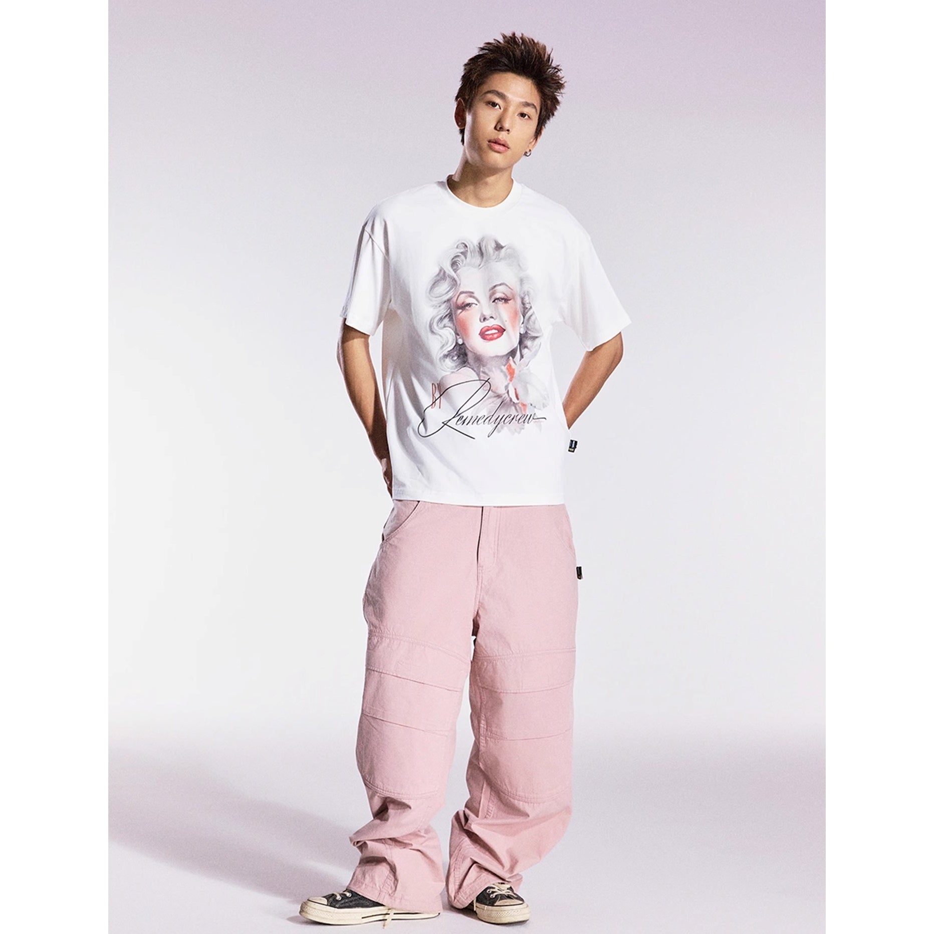 Monroe Retro Loose Crew Neck T-shirt MB7356