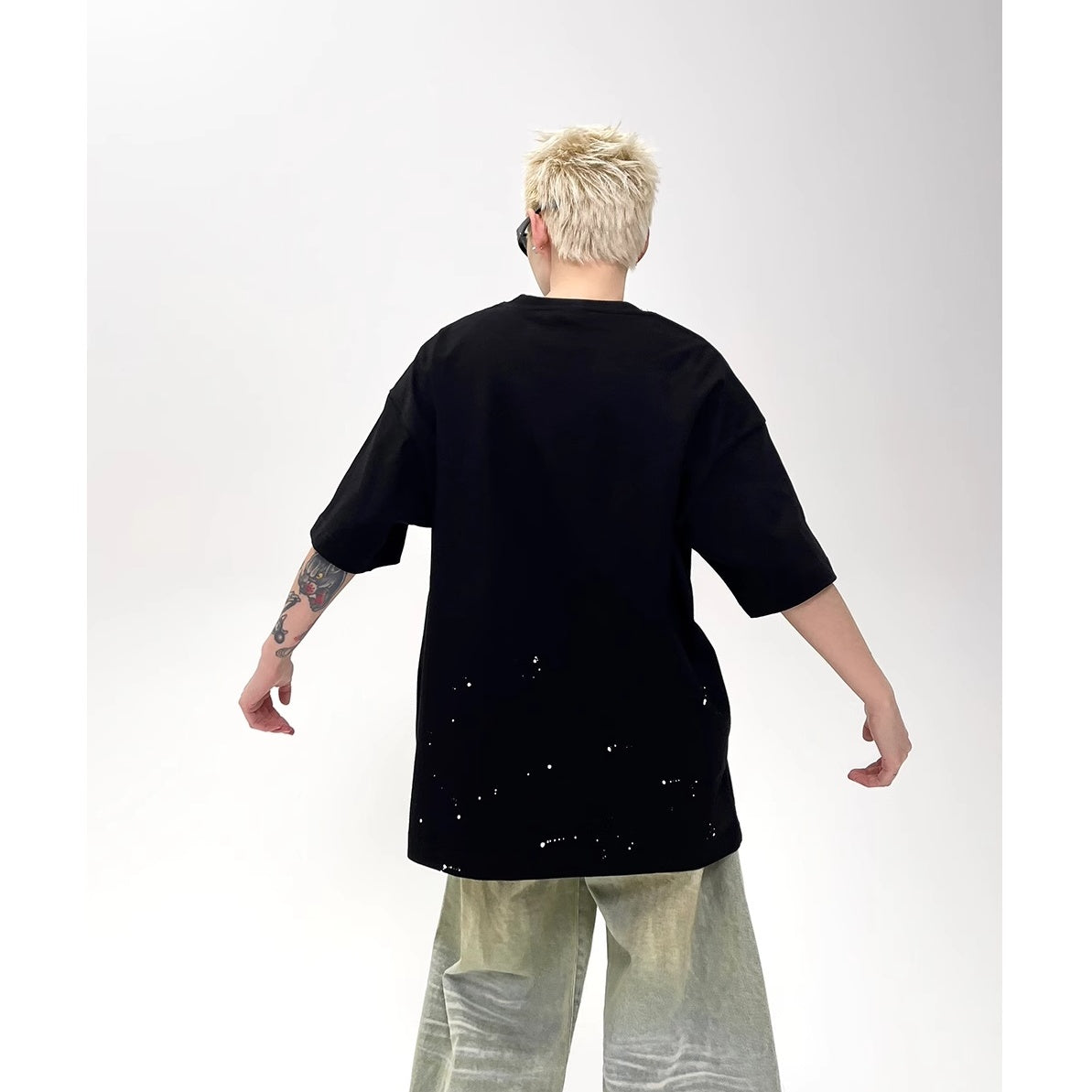 Splash Ink Letter T-Shirt EAT153