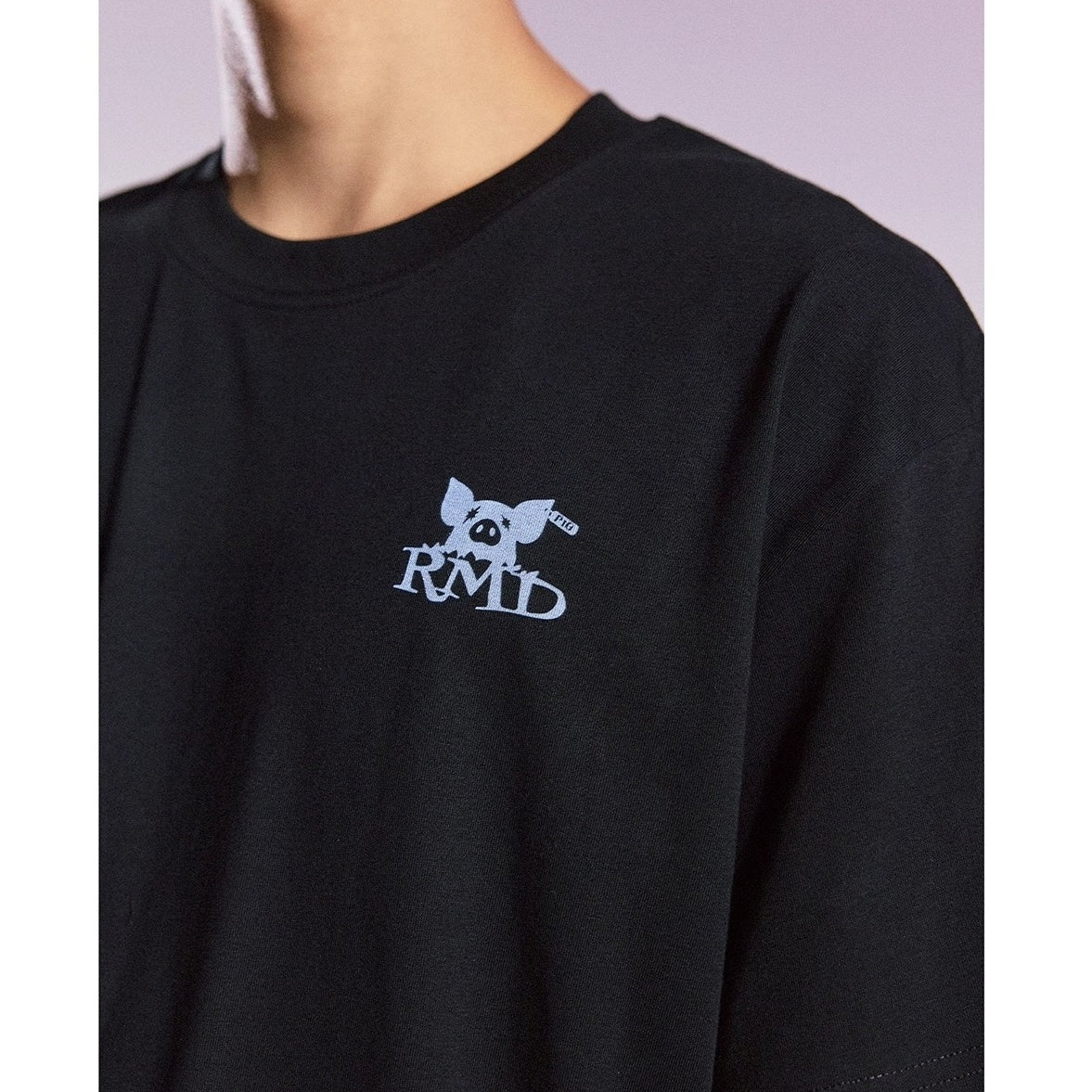 Funny Black Pig Print T-shirt MB7358