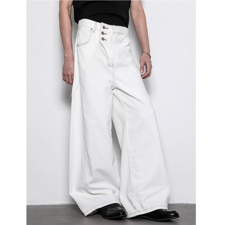 Loose A-line Wide Buggy Jeans BL1026