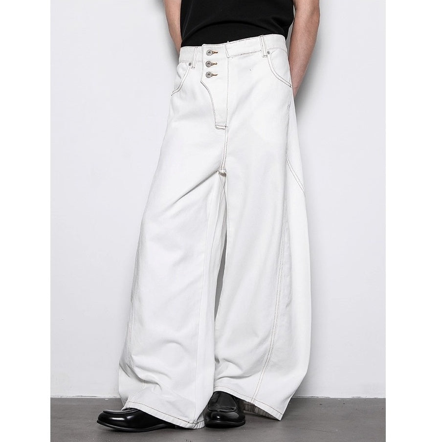 Loose A-line Wide Buggy Jeans BL1026