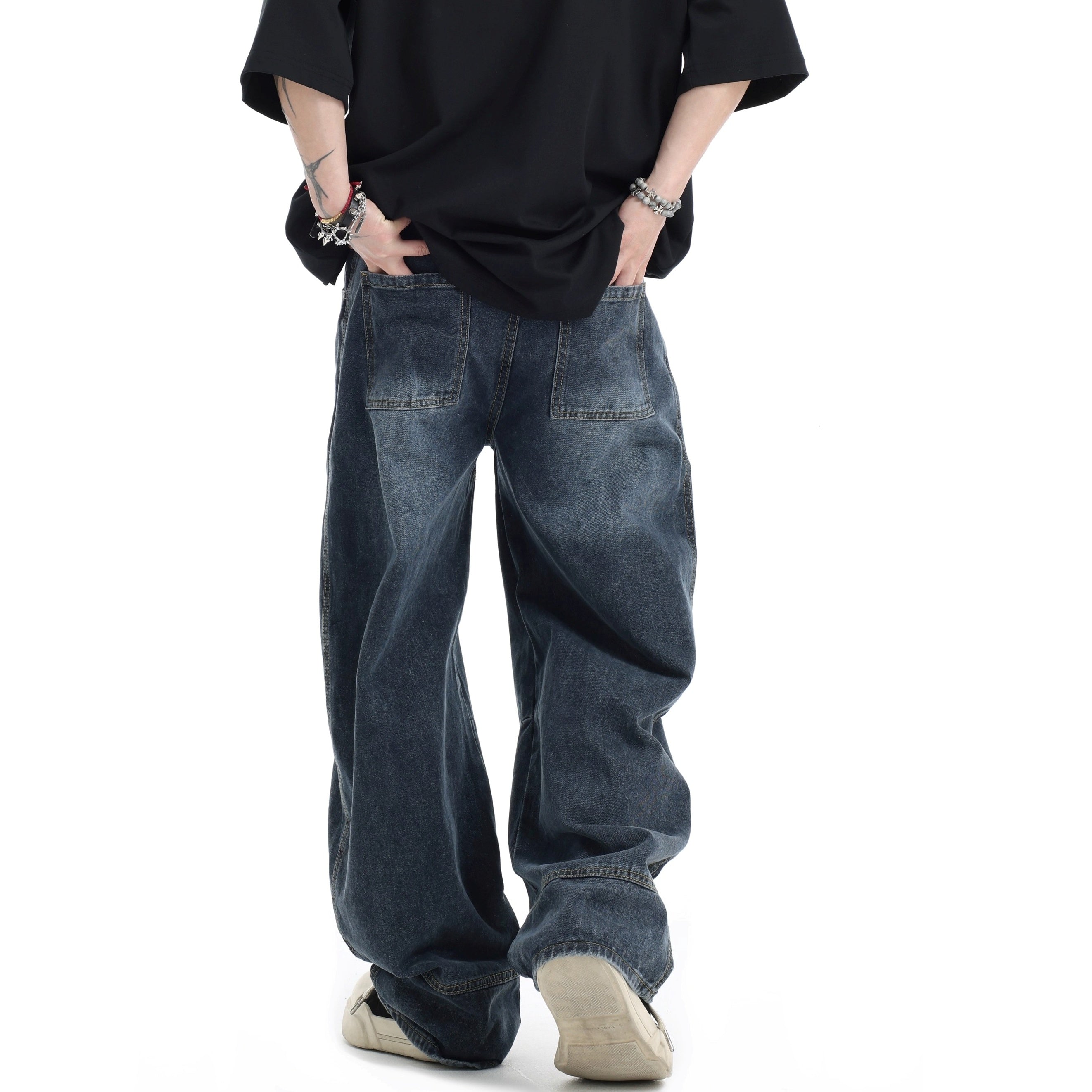 Vintage Gradient Washed Panel Curve Jeans IN7065