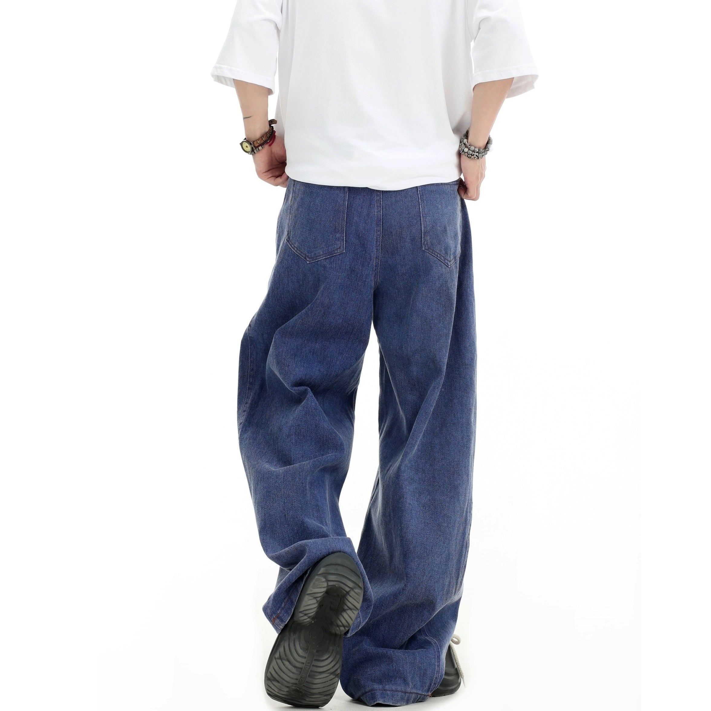 Splashed Ink Tie-dye Wide-Leg Jeans IN7070