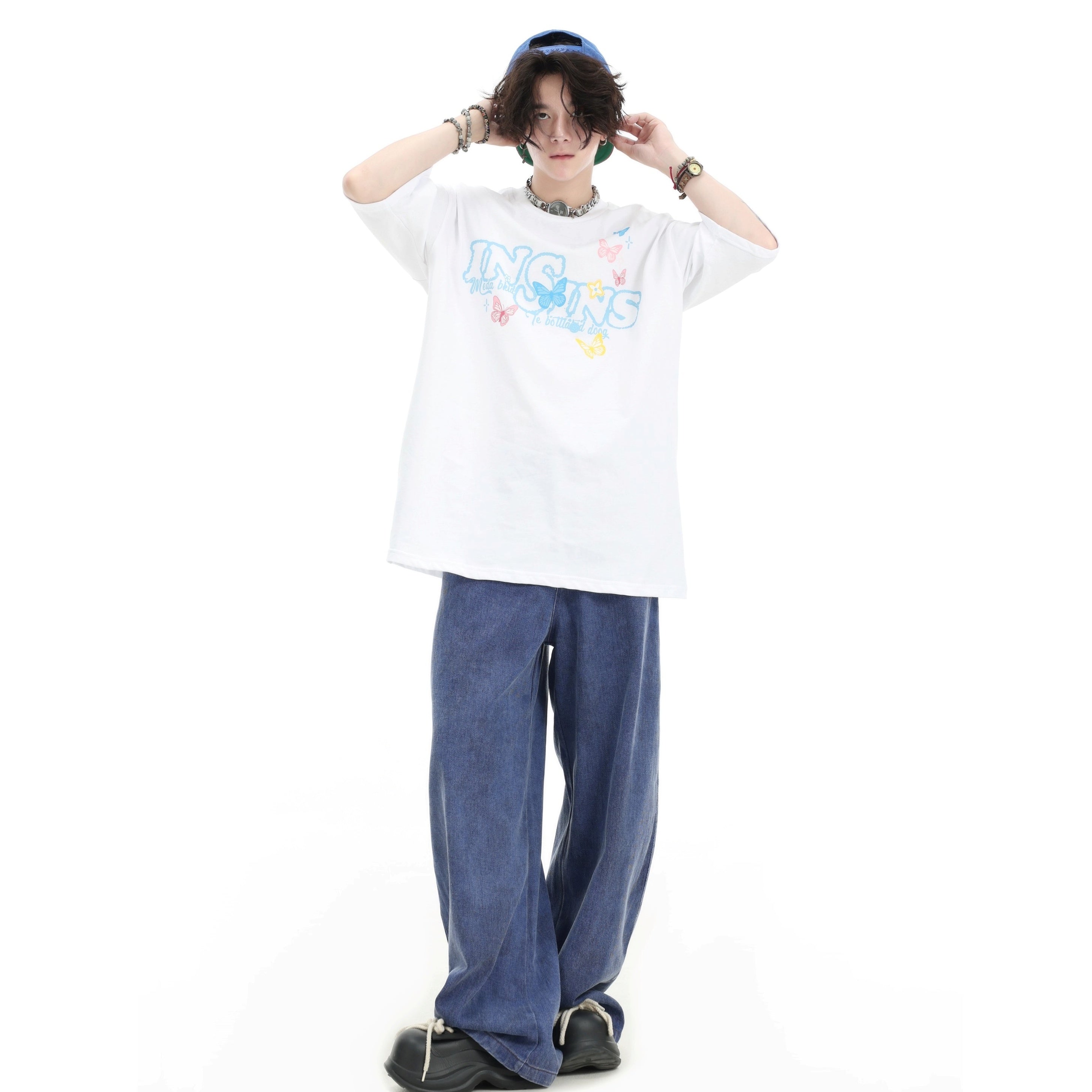 Tie-dye Wide-Leg Jeans IN7062