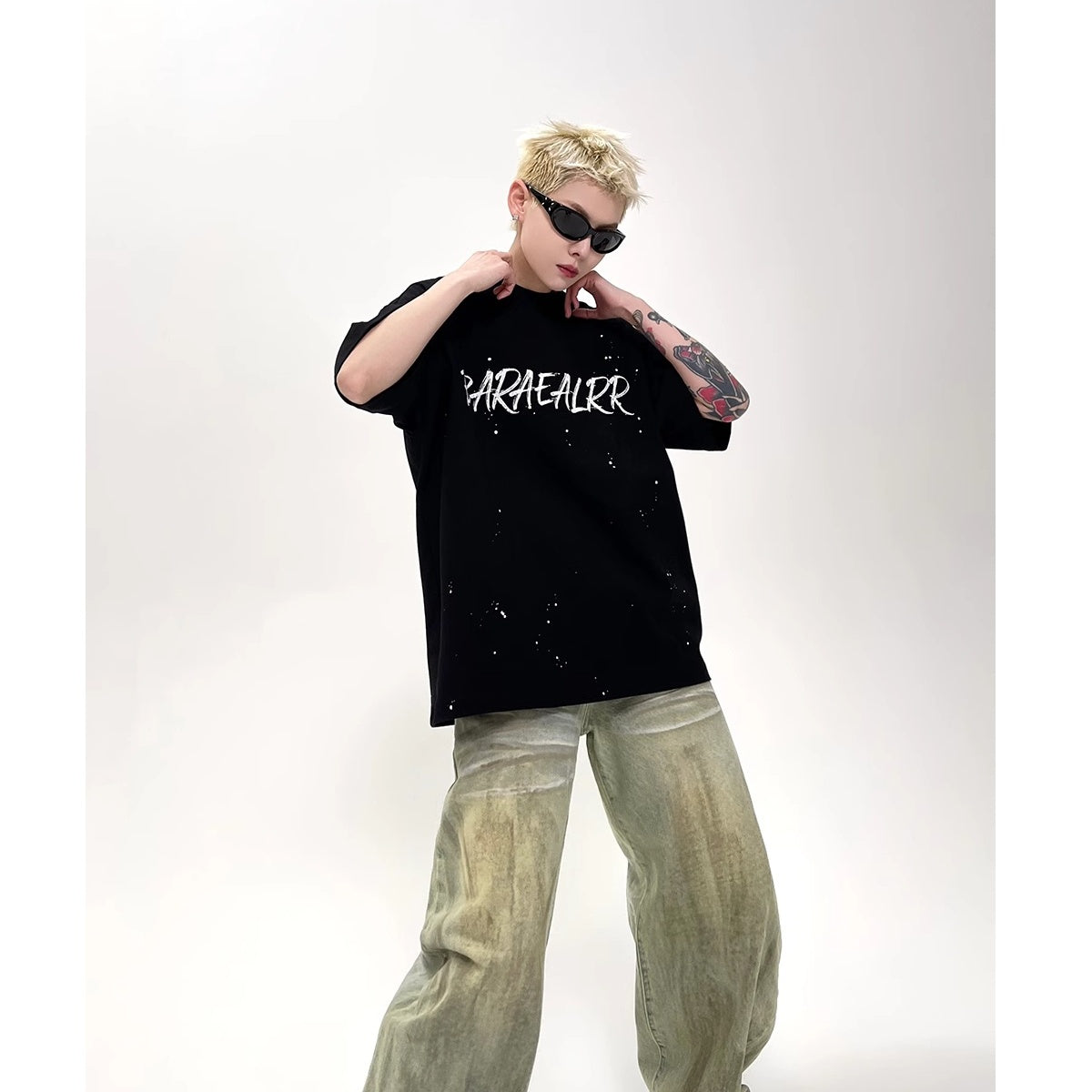 Splash Ink Letter T-Shirt EAT153