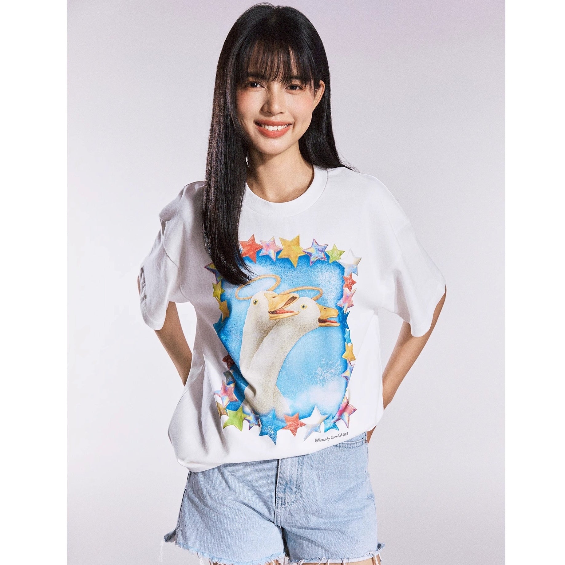 Swan Print T-shirt MB7360