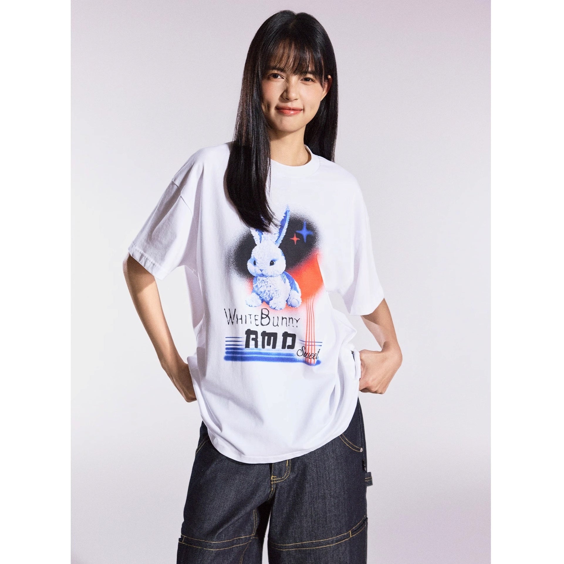 White Rabbit Print T-shirt MB7363
