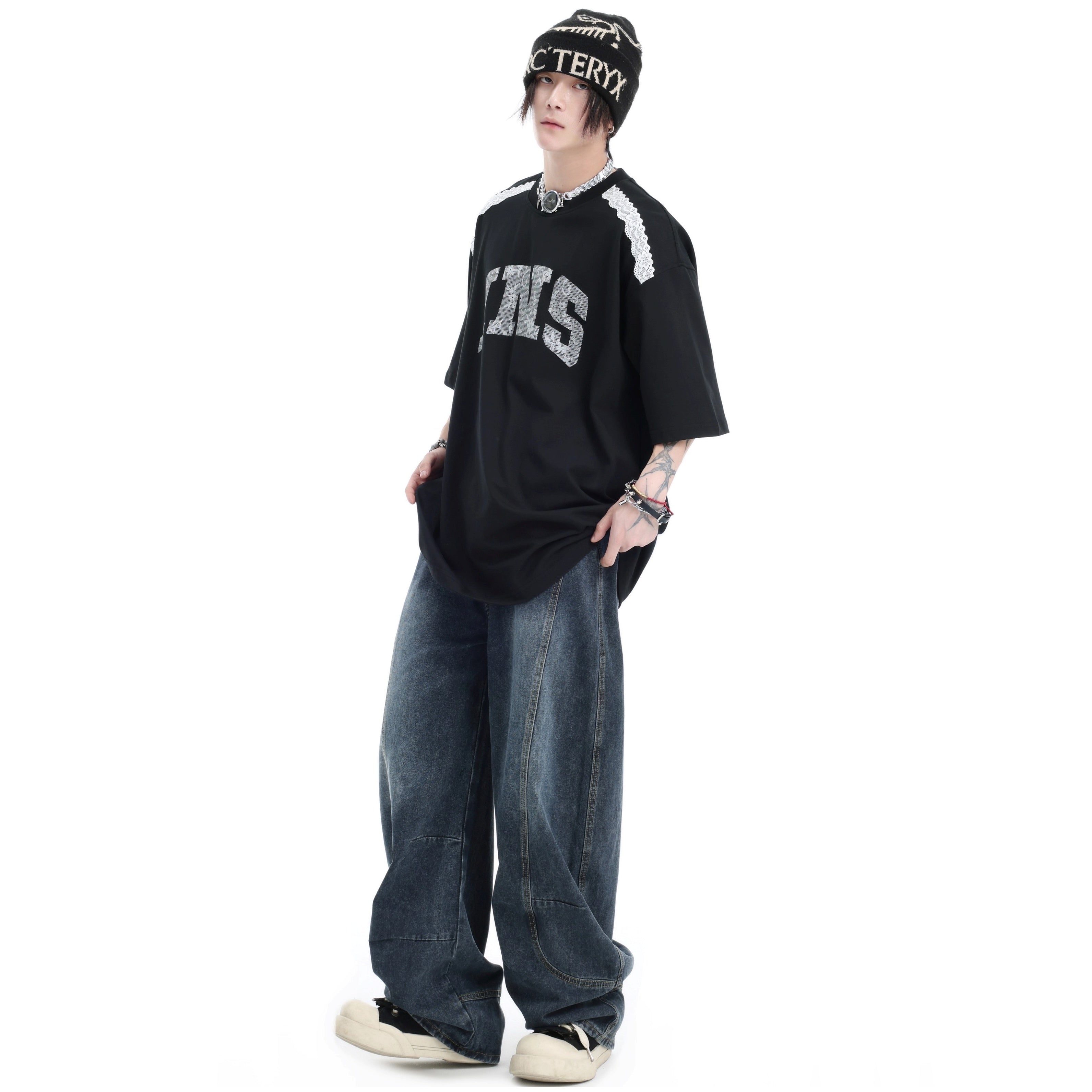 Vintage Gradient Washed Panel Curve Jeans IN7065