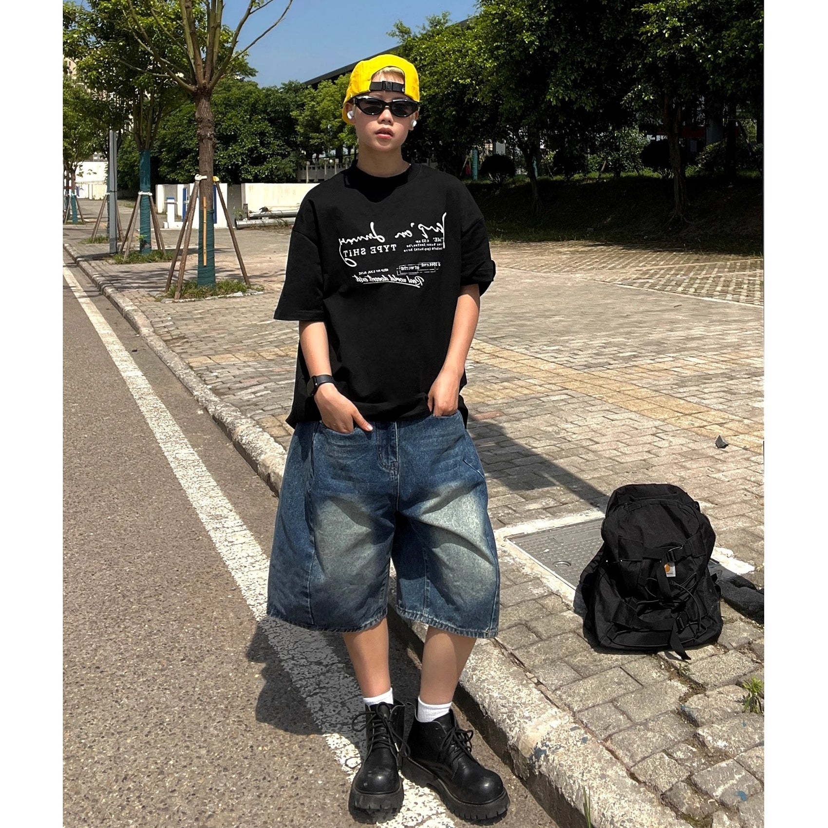 Letter Slogan Casual T-Shirt EAT176