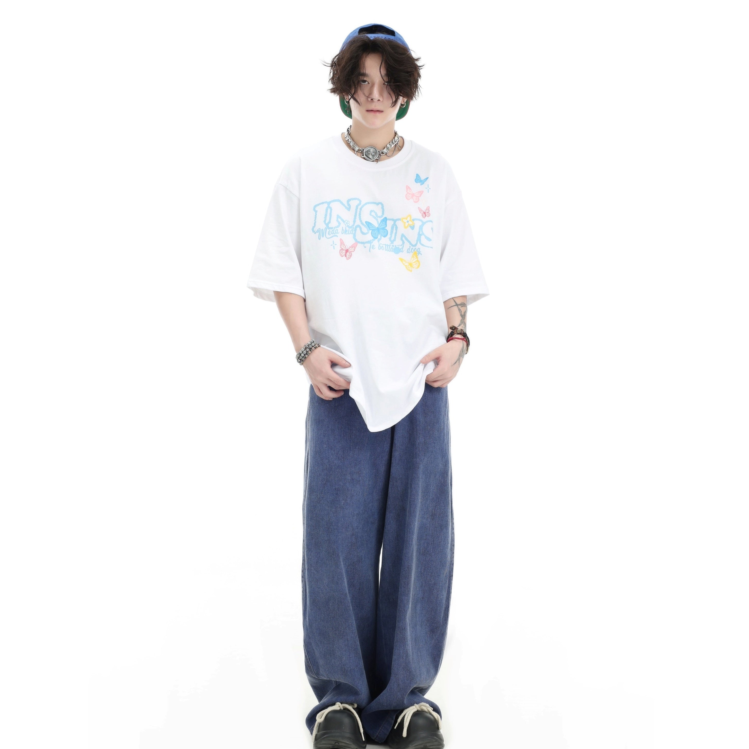 Tie-dye Wide-Leg Jeans IN7062