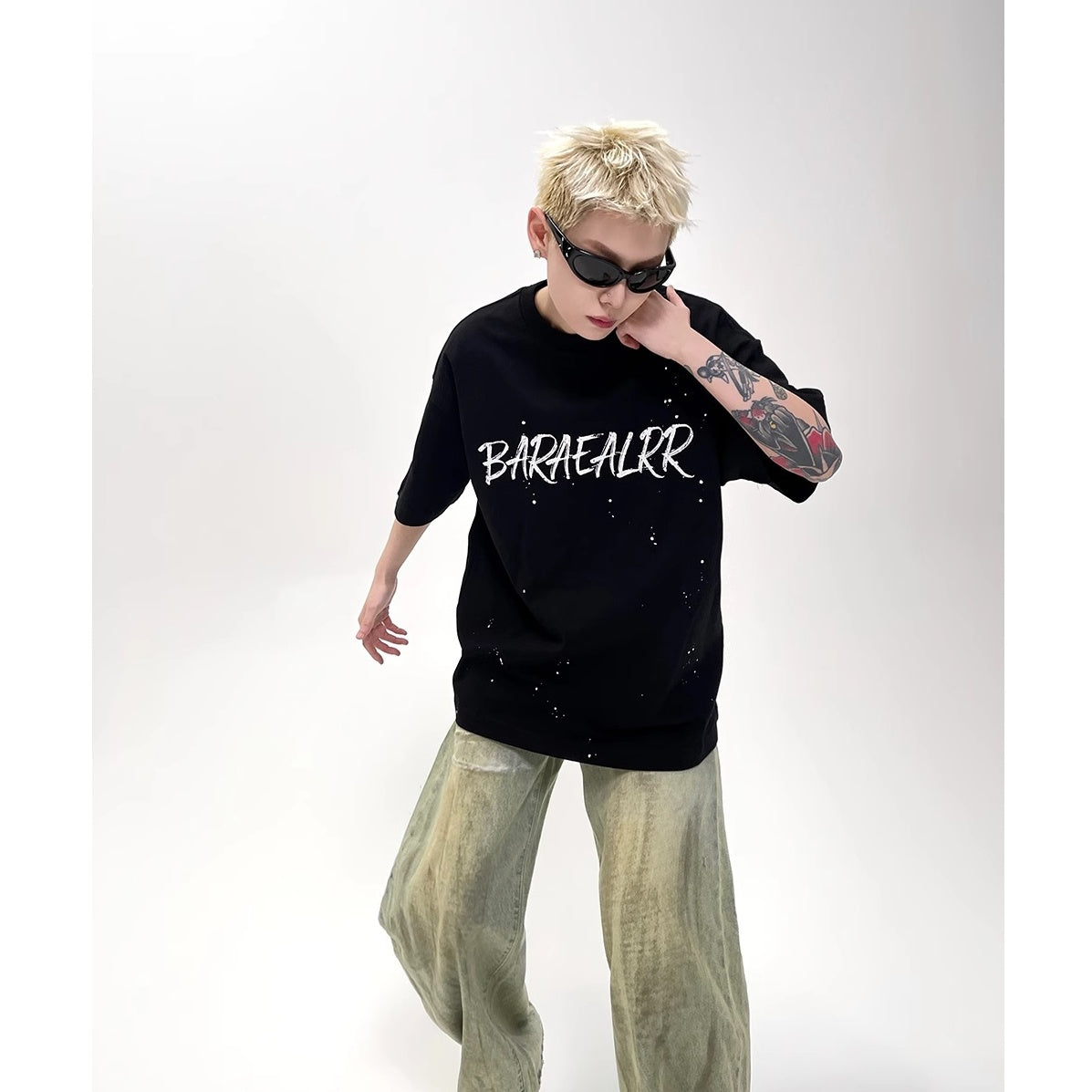 Splash Ink Letter T-Shirt EAT153
