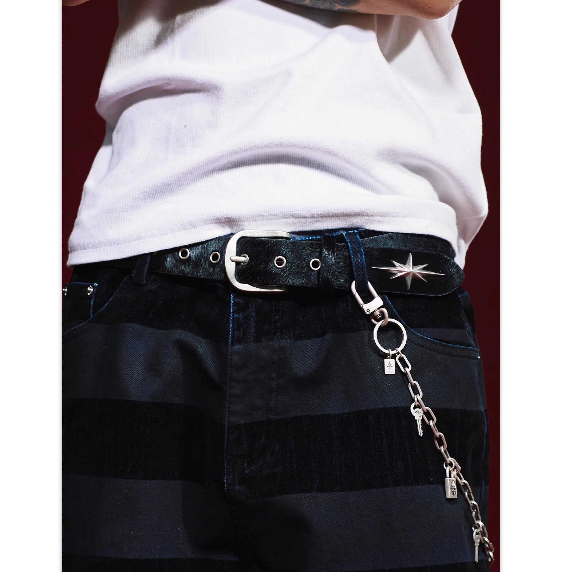 Metal Eight-pointed Star Belt MB7355