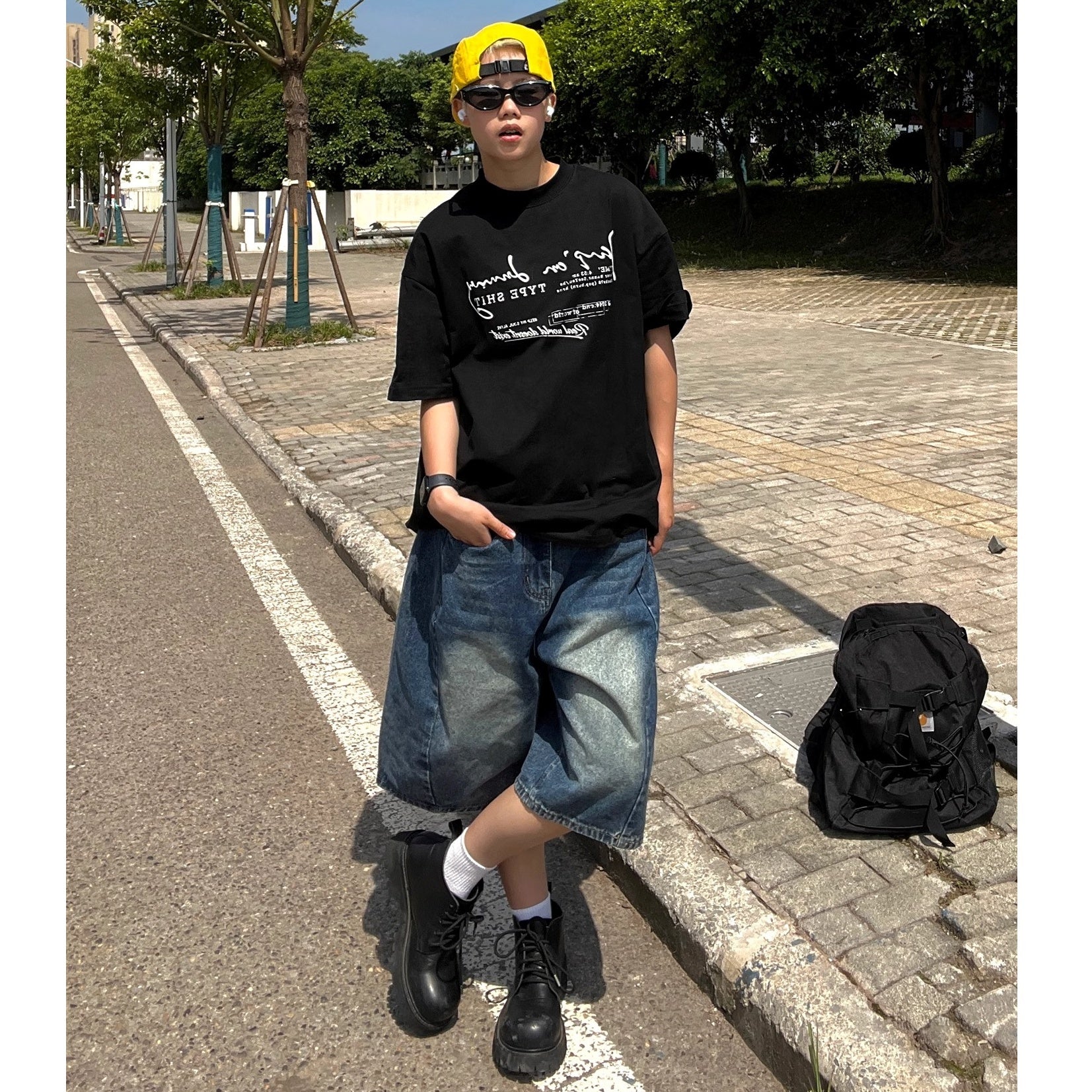 Letter Slogan Casual T-Shirt EAT176