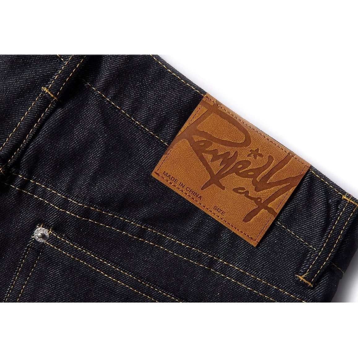 Stitch Design Loose Straight Jeans MB7369