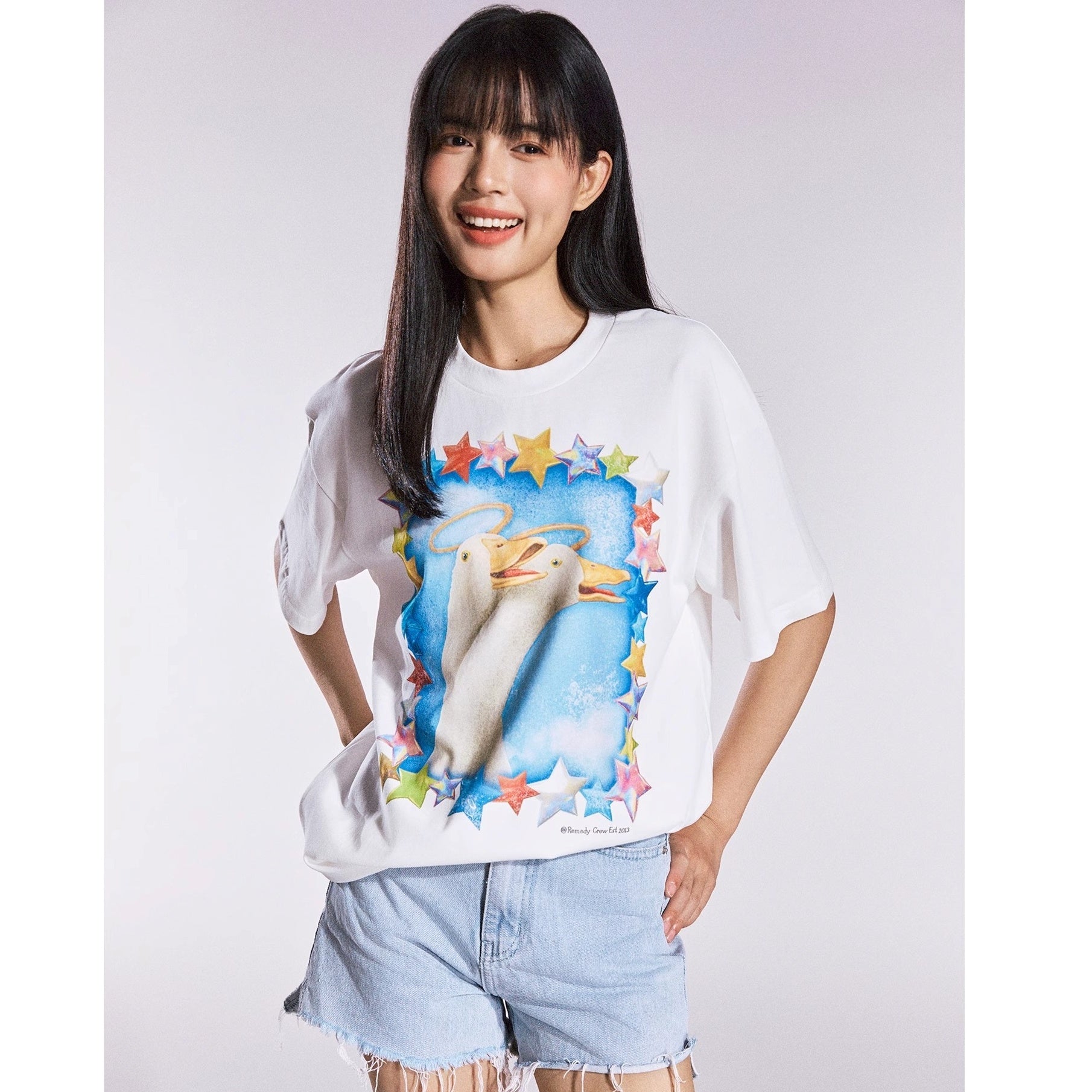 Swan Print T-shirt MB7360