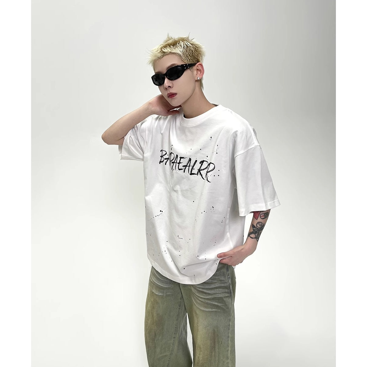 Splash Ink Letter T-Shirt EAT153