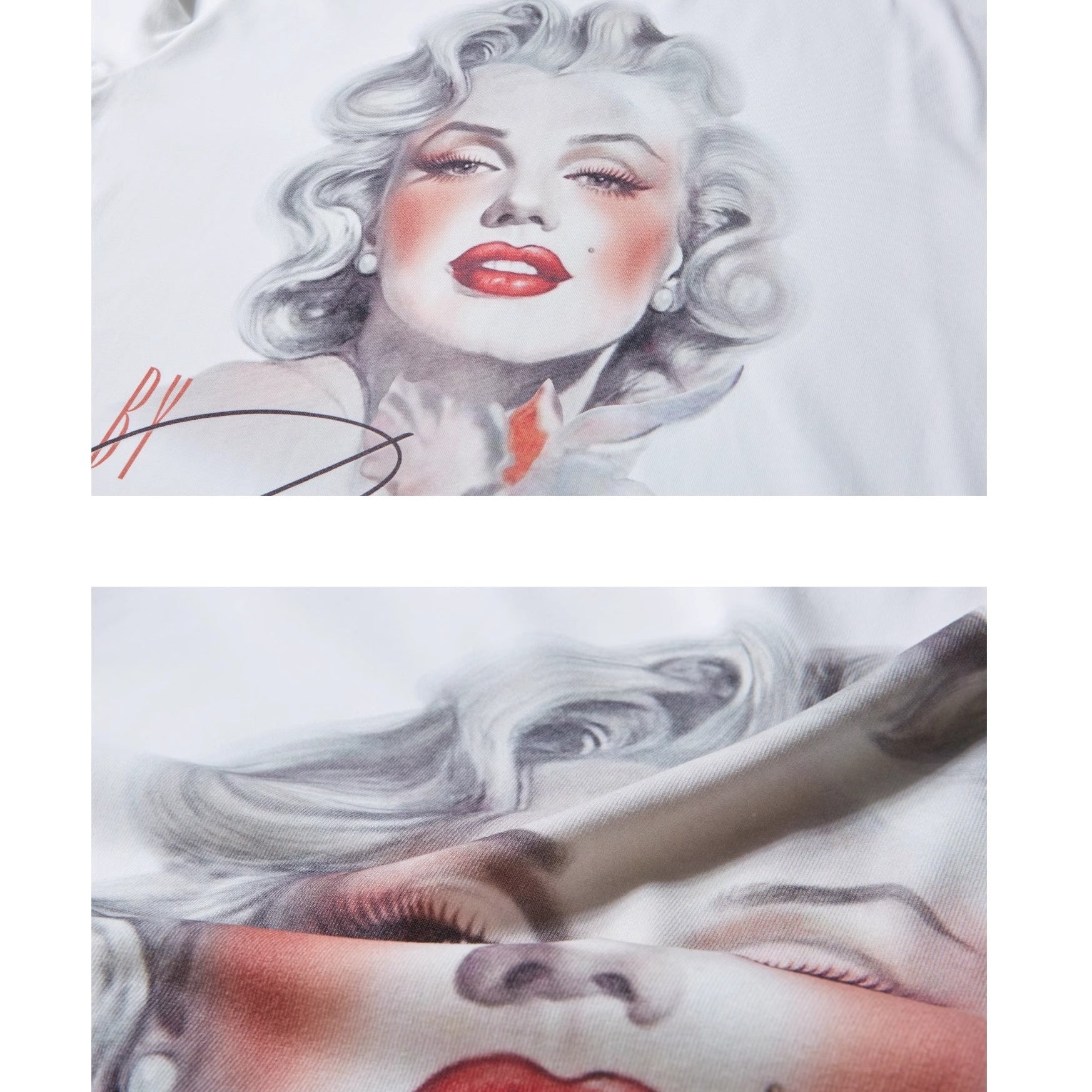 Monroe Retro Loose Crew Neck T-shirt MB7356
