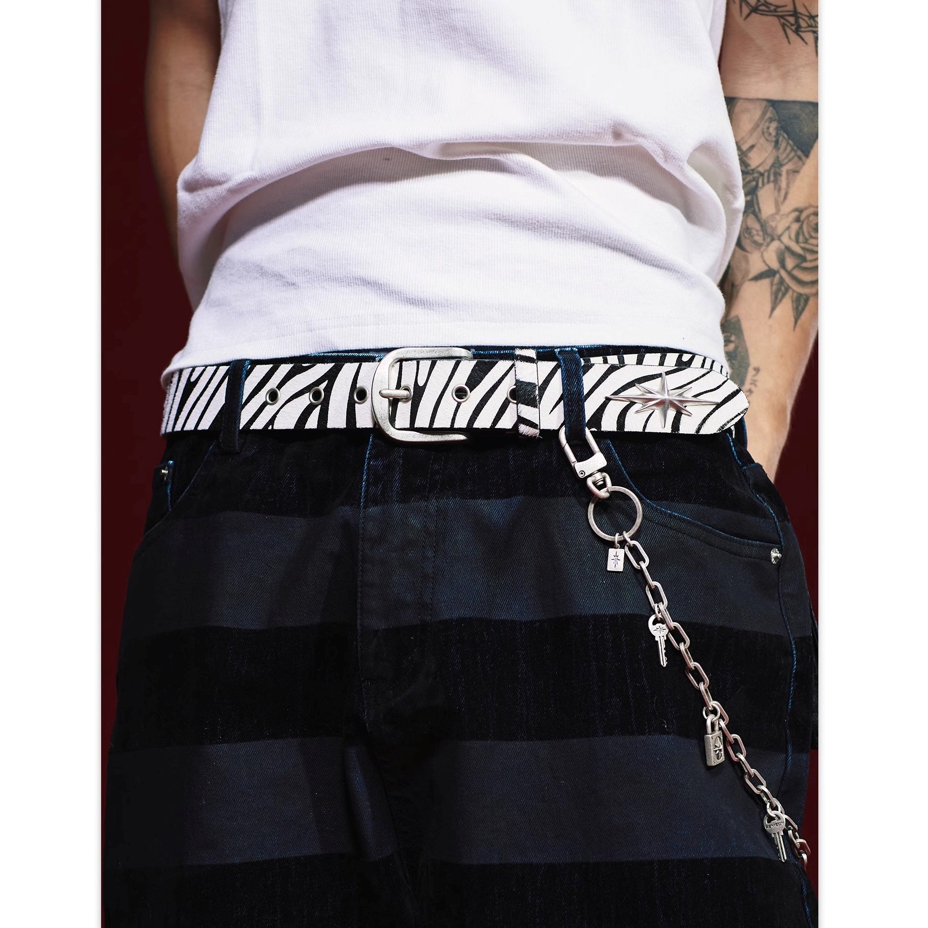 Metal Eight-pointed Star Belt MB7355