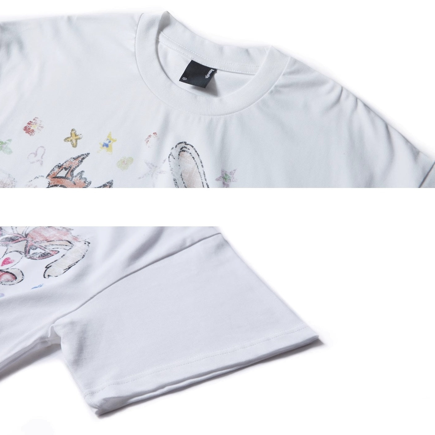 Cartoon Graffiti Three Brothers Loose T-shirt MB7357