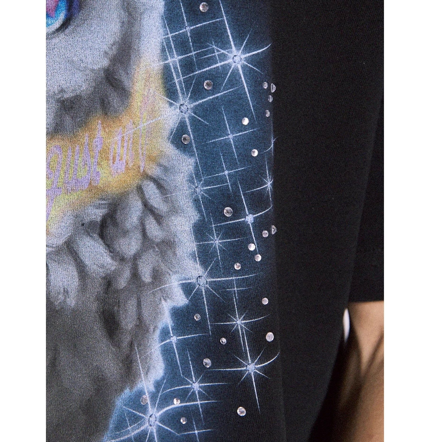 Owl Rhinestone Loose T-shirt MB7361