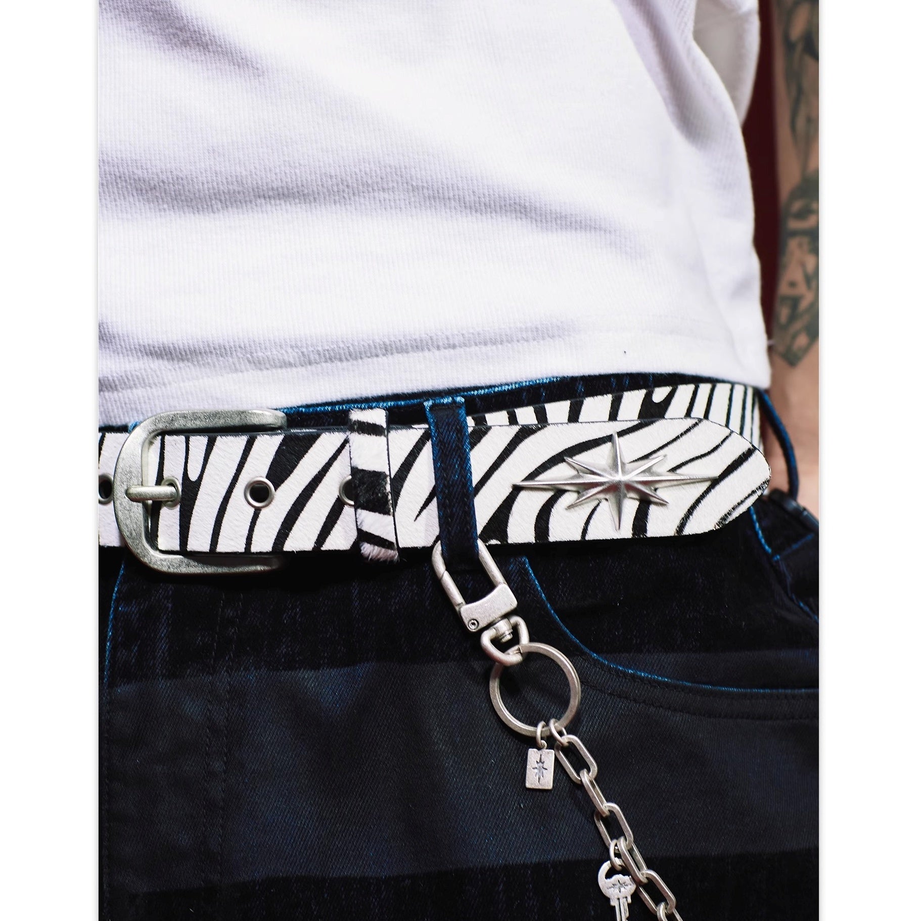 Metal Eight-pointed Star Belt MB7355