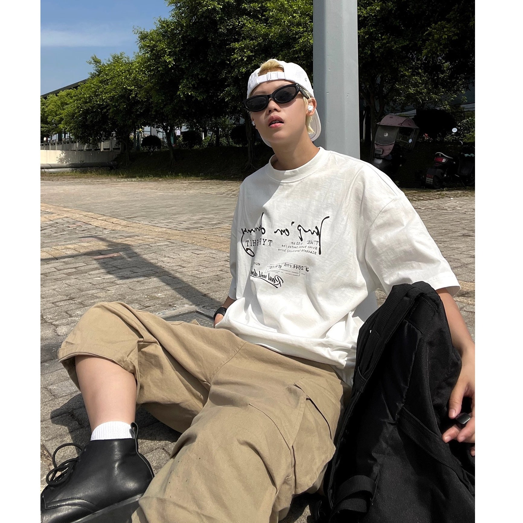 Letter Slogan Casual T-Shirt EAT176