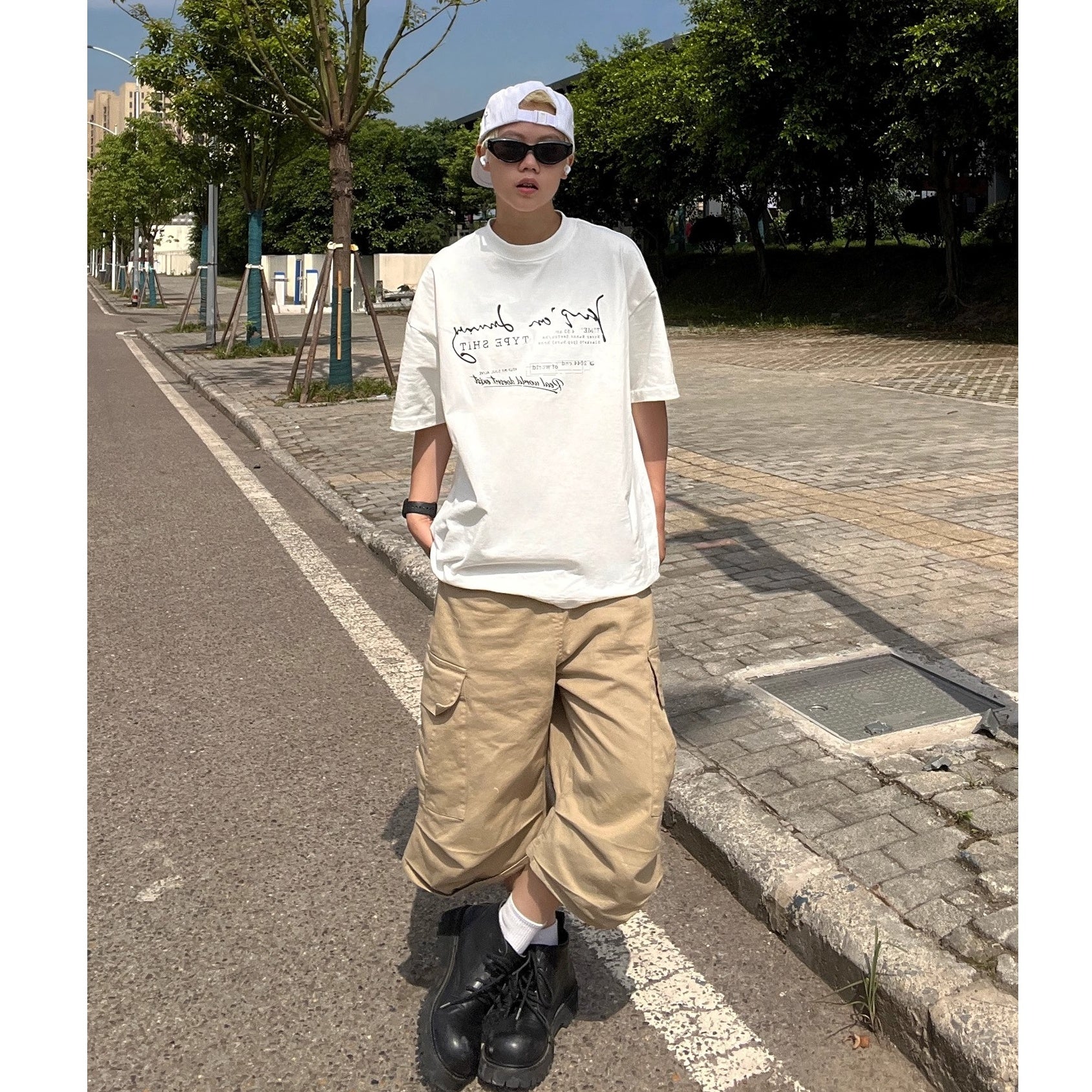 Letter Slogan Casual T-Shirt EAT176